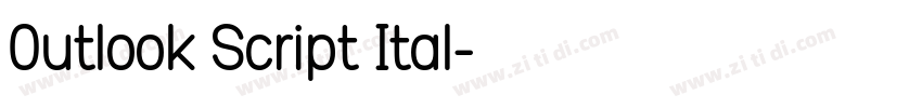 Outlook Script Ital字体转换